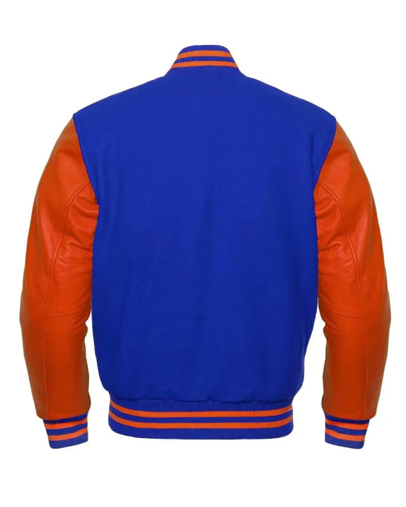 Orange And Blue Varsity Jacket USA Jackets