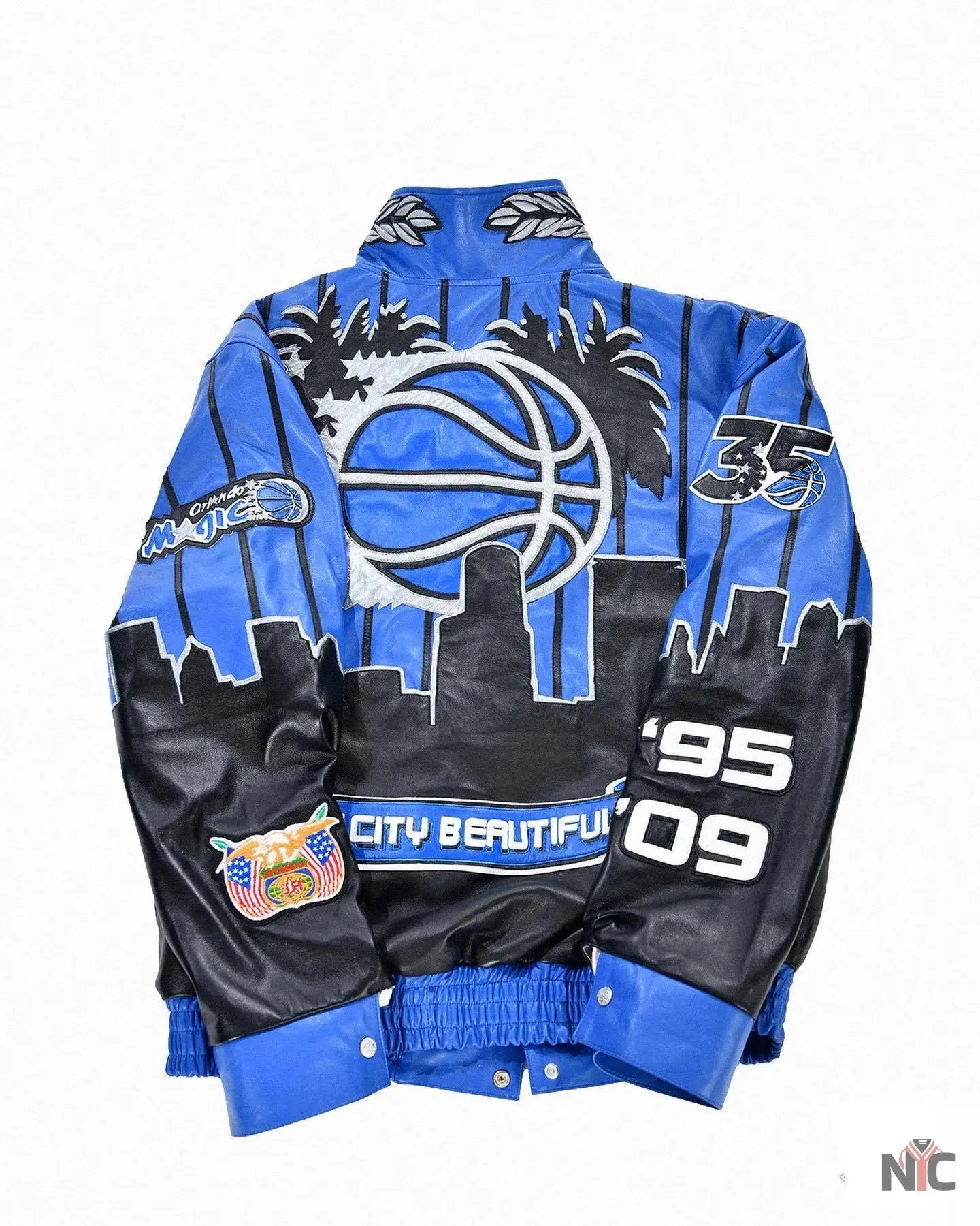Orlando Magic x Jeff Hamilton NBA Blue Varsity Jacket USA Jackets
