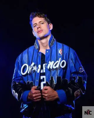 Orlando Magic x Jeff Hamilton NBA Blue Varsity Jacket USA Jackets