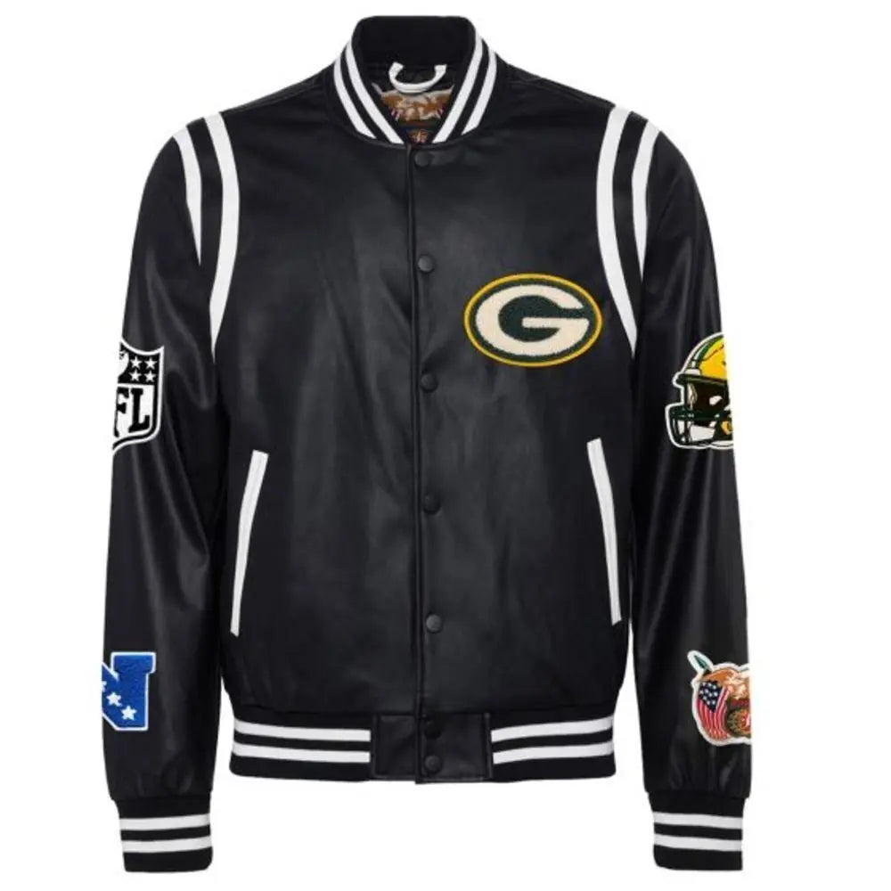 Packers Vegan Leather Varsity Jacket USA Jackets
