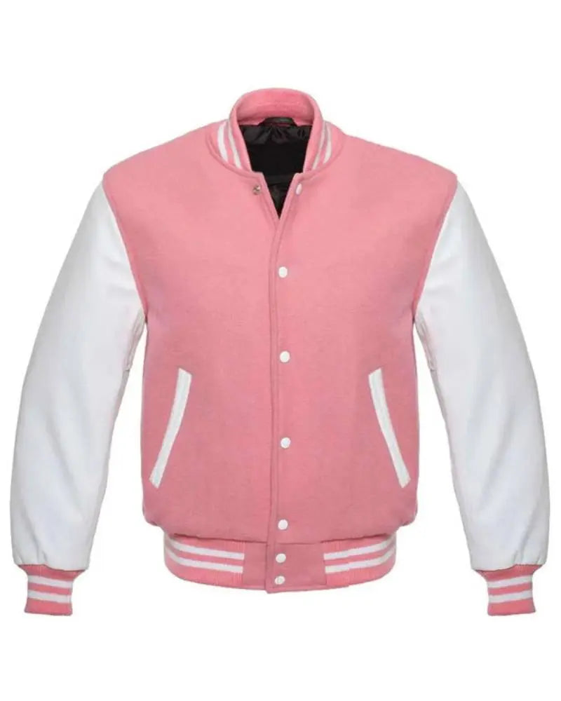 Pink Varsity Jacket USA Jackets