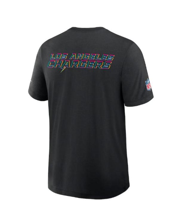 Los Angeles Chargers Black 2025 Crucial Catch Dri-Fit T-Shirt USA Jackets