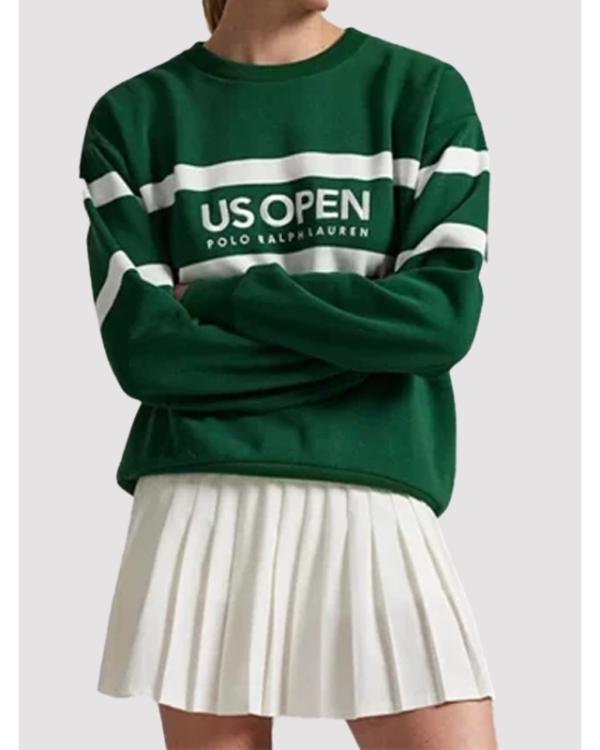 US Open 2025 Vintage Fit Green Sweatshirt USA Jackets