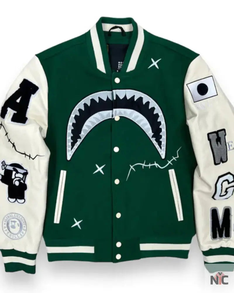 Robert Phillipe We Killed Ape Green Varsity Jacket USA Jackets
