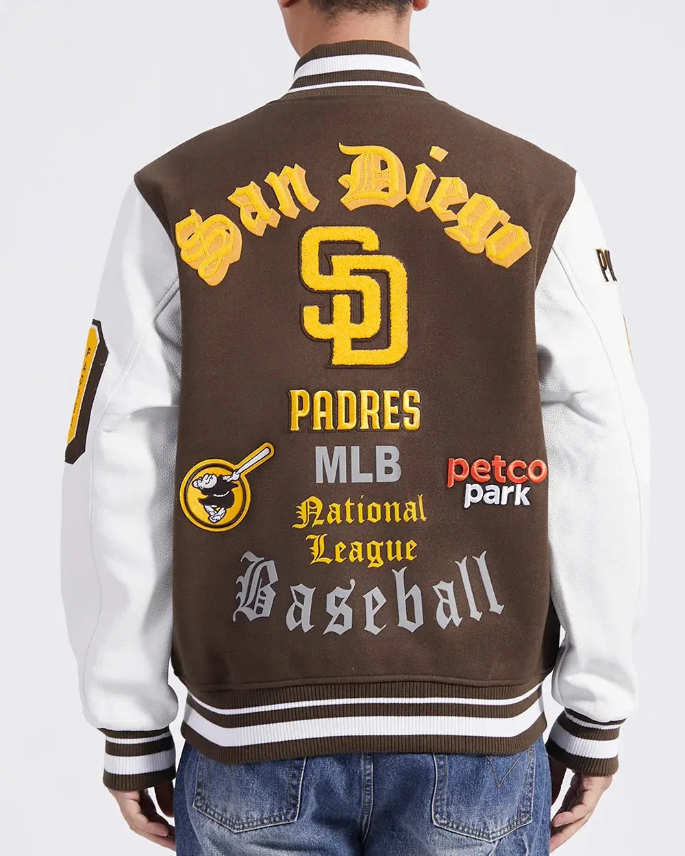 San Diego Padres Old English Varsity Jacket USA Jackets