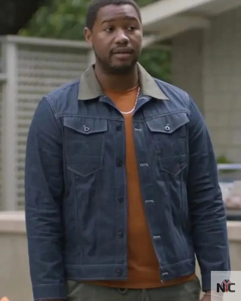 Sean Shrinking Blue Cotton Jacket USA Jackets
