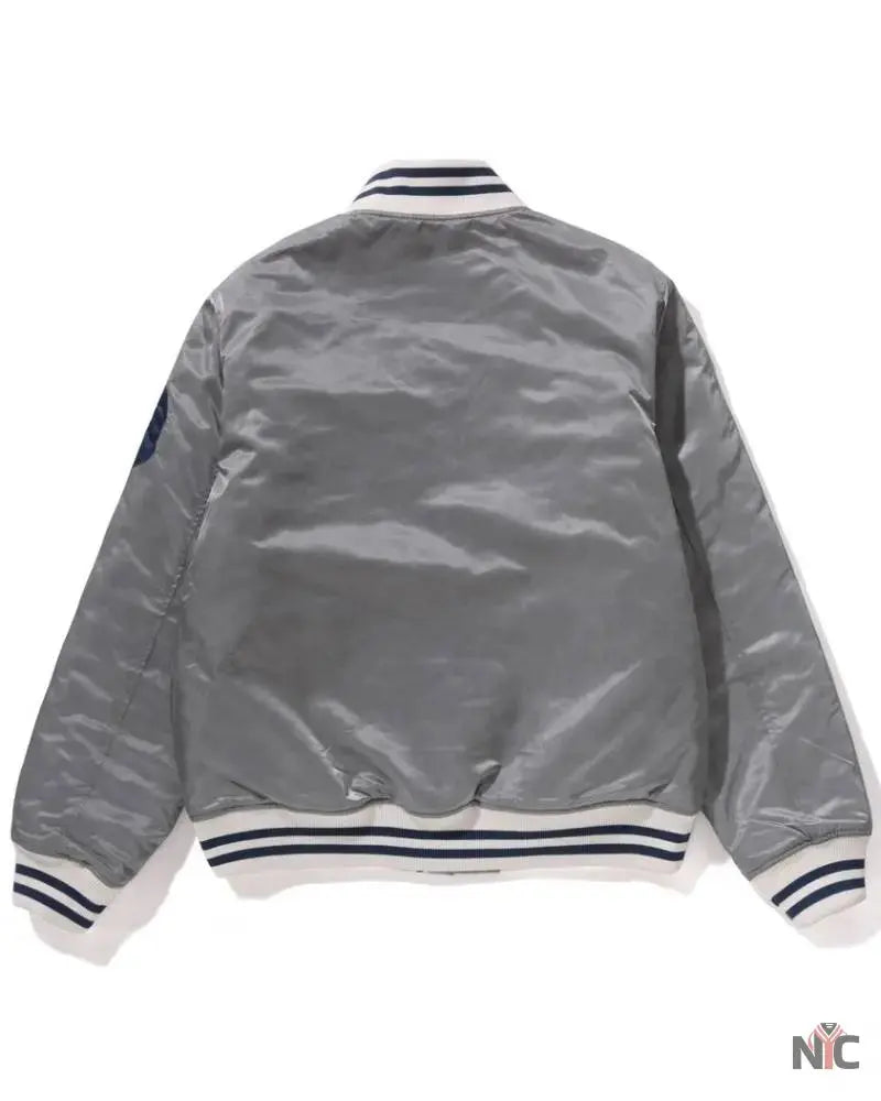 Solid Camo NYC Logo Nylon Varsity Jacket USA Jackets