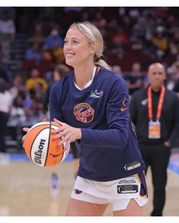 Sophie Cunningham Indiana Fever Navy Core Long Sleeve T-Shirt USA Jackets