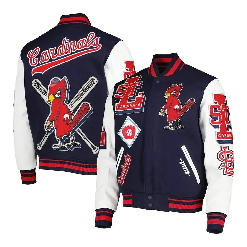 St Louis Cardinals Mash Up Varsity Jacket USA Jackets