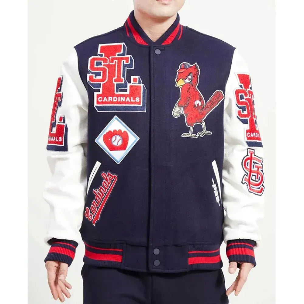 St Louis Cardinals Mash Up Varsity Jacket USA Jackets