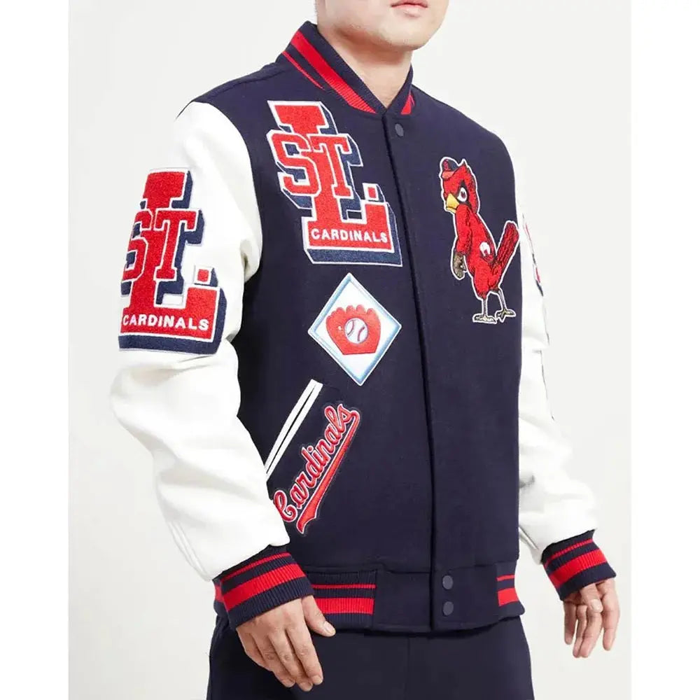 St Louis Cardinals Mash Up Varsity Jacket USA Jackets
