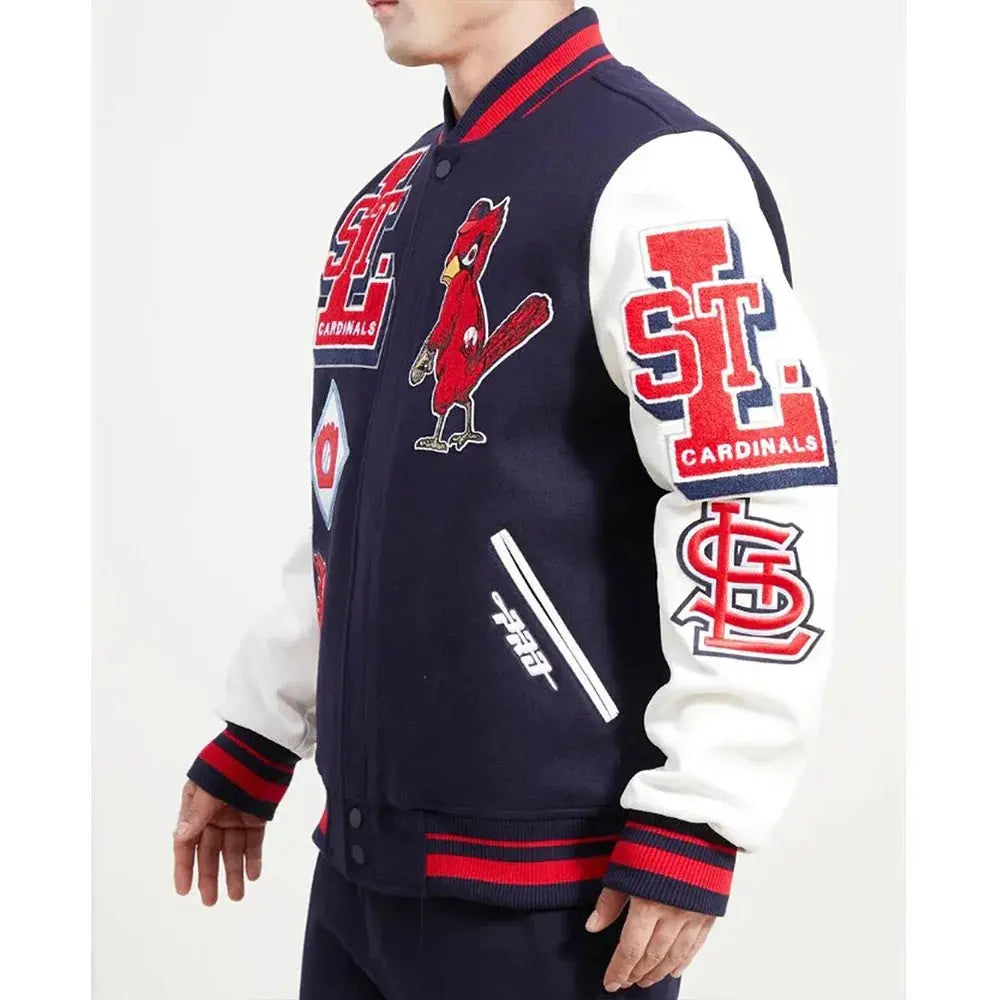 St Louis Cardinals Mash Up Varsity Jacket USA Jackets