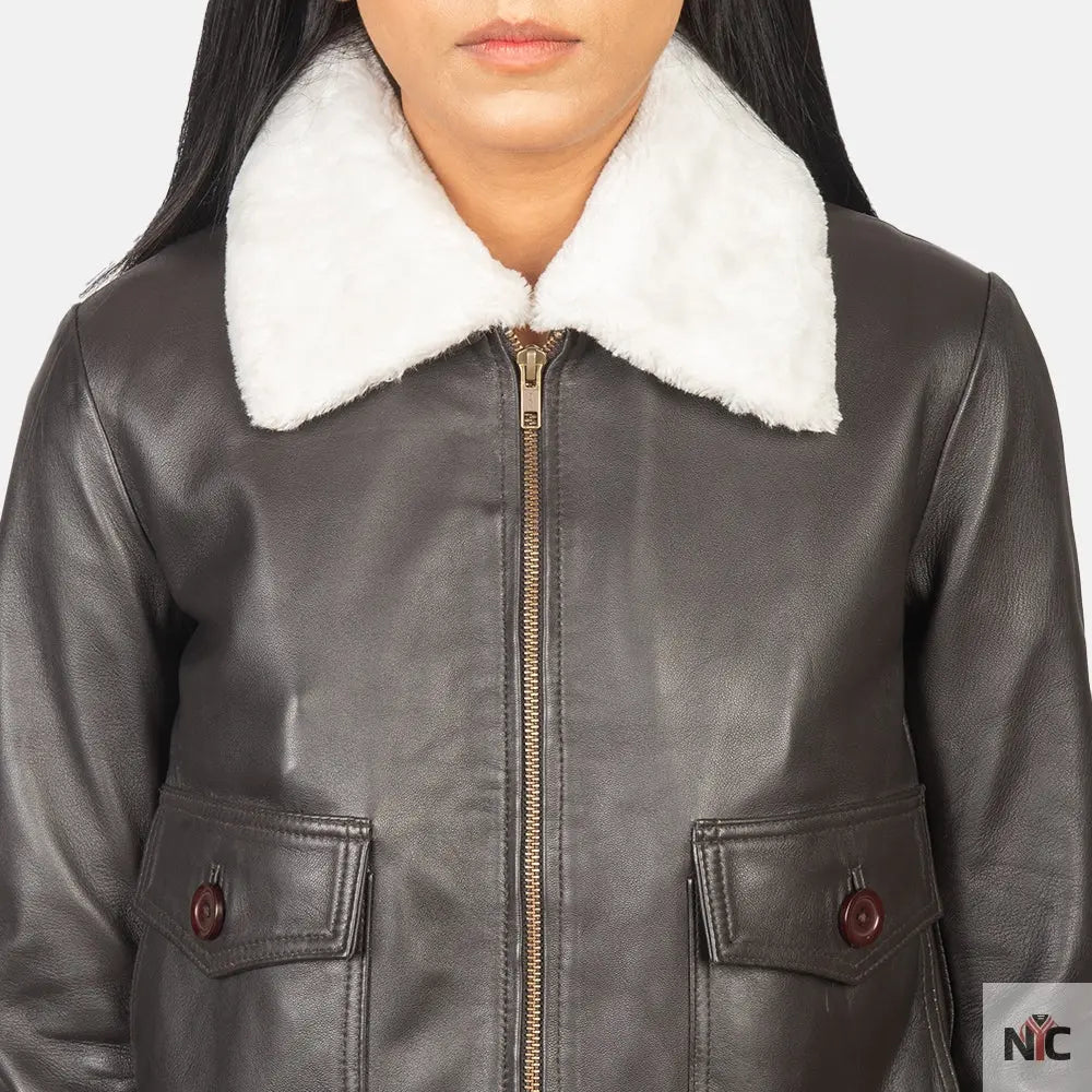 Stella G-1 Brown Leather Bomber Jacket USA Jackets
