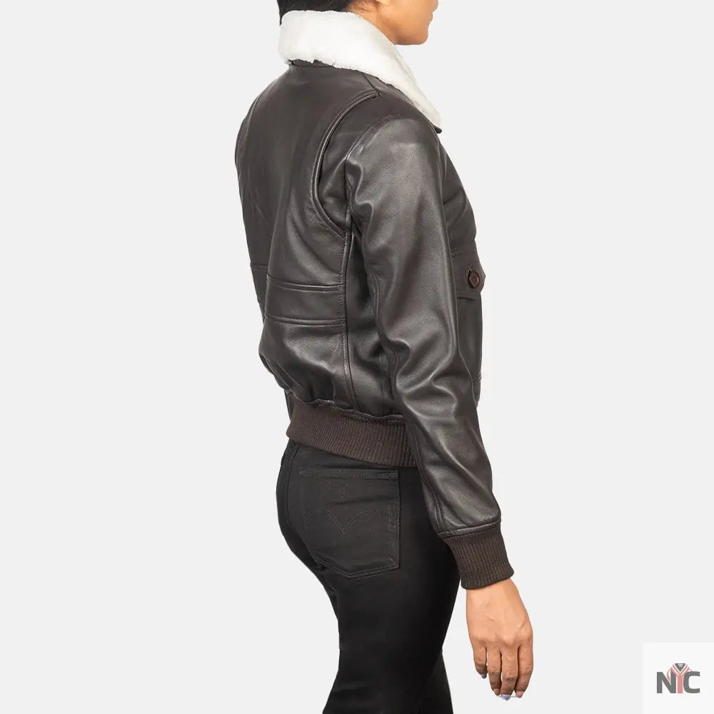 Stella G-1 Brown Leather Bomber Jacket USA Jackets