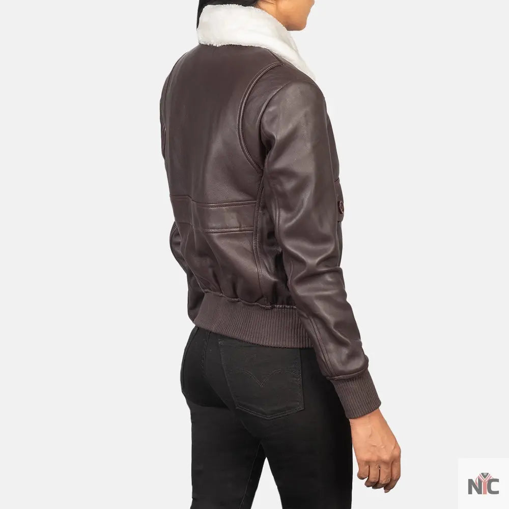 Stella G-1 Maroon Leather Bomber Jacket USA Jackets