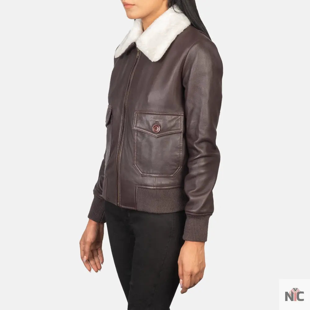 Stella G-1 Maroon Leather Bomber Jacket USA Jackets