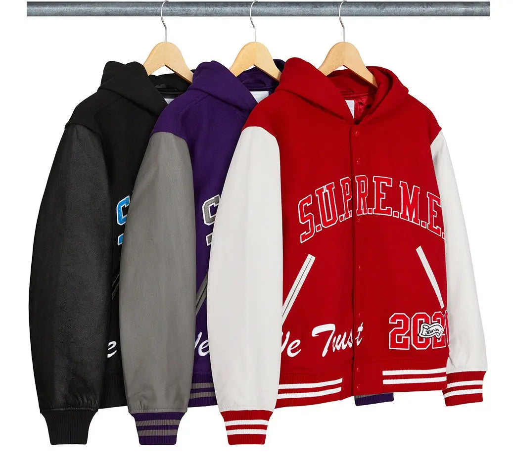 Supreme King Hooded Varsity Jacket USA Jackets