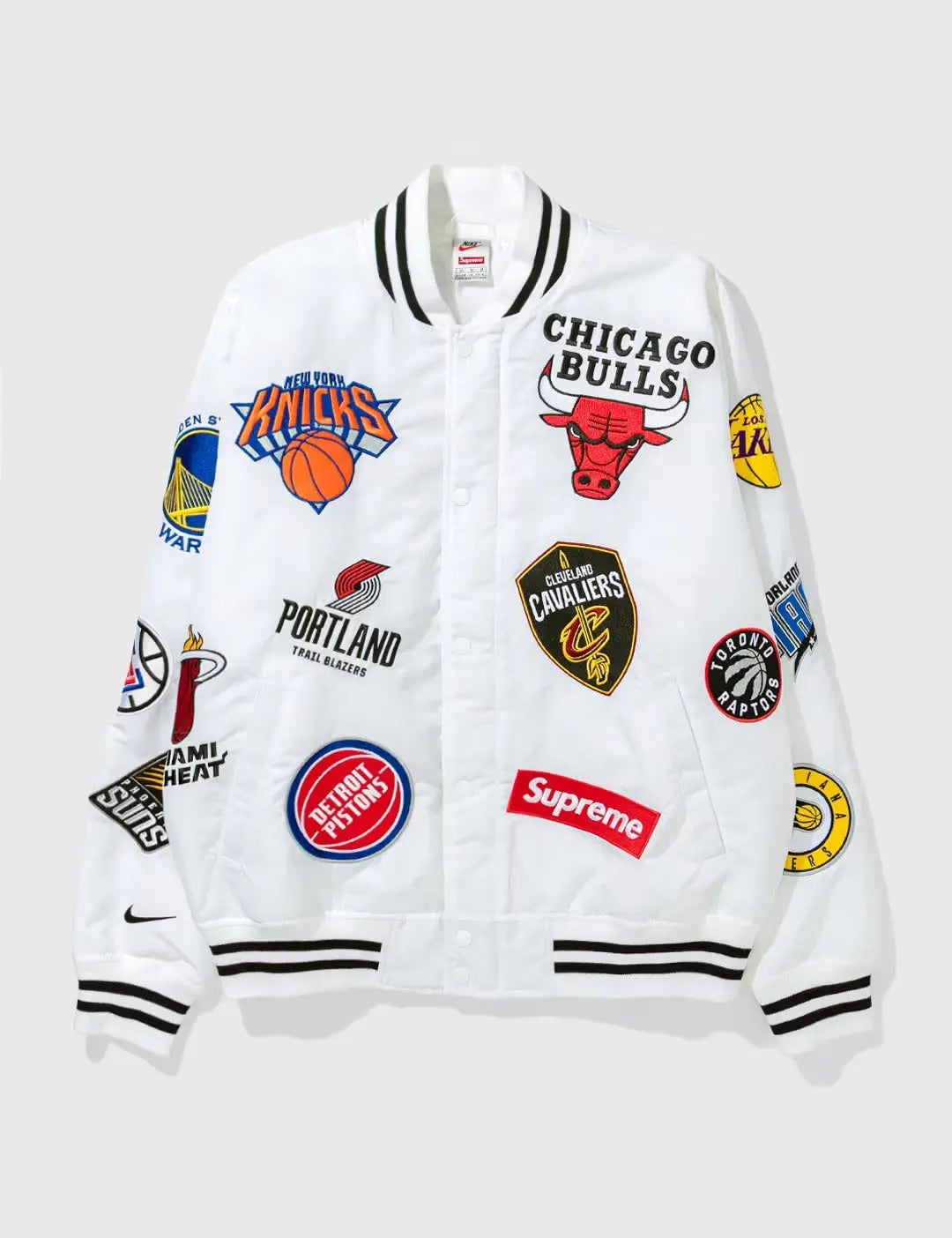 Supreme X Nike NBA Teams Logo Varsity Jacket USA Jackets