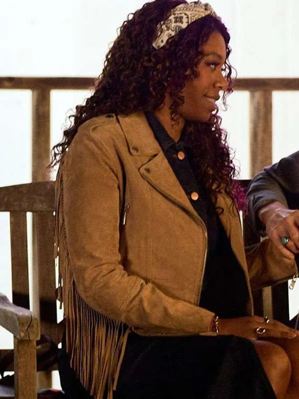 Suzette Deveraux Providence Falls Fringe Leather Jacket USA Jackets