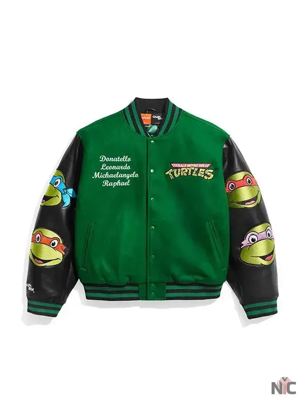TMNT Green Varsity Bomber Jacket USA Jackets