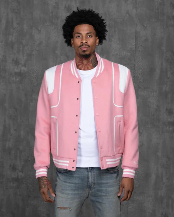 Caught In The Act Double Life Tamar Braxton Pink Varsity Jacket USA Jackets