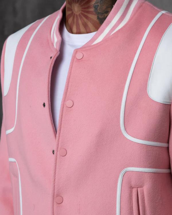 Caught In The Act Double Life Tamar Braxton Pink Varsity Jacket USA Jackets