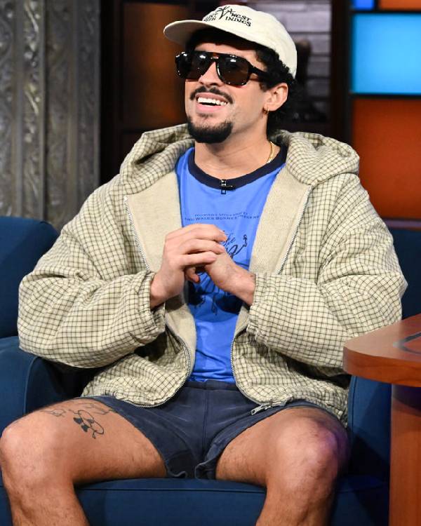 The Late Show with Stephen Colbert Happy Gilmore 2 Bad Bunny Hooded Jacket USA Jackets