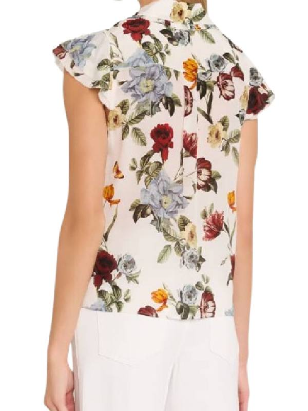 The Today Show Laura Jarrett White Floral Silk Top USA Jackets