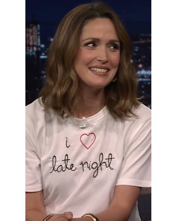 The Tonight Show Rose Byrne “I Heart Late Night” Tee USA Jackets