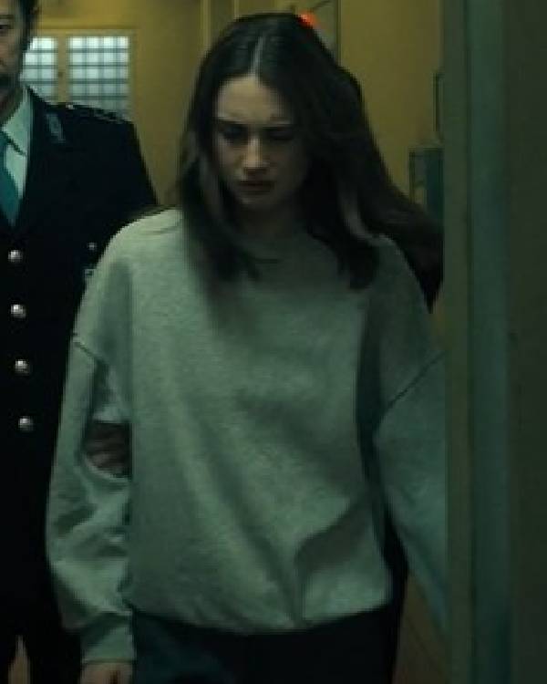 The Twisted Tale of Amanda Knox Grace Van Patten Grey Sweater USA Jackets