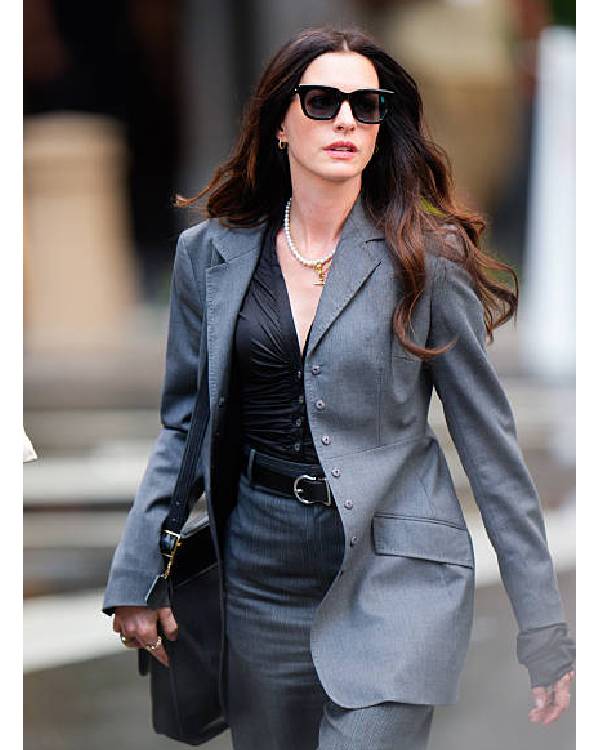 The Devil Wears Prada 2 Anne Hathaway Grey Coat USA Jackets