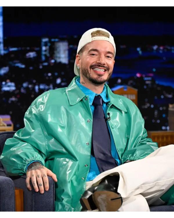 The Tonight Show Starring Jimmy Fallon J Balvin Turquoise Jacket USA Jackets