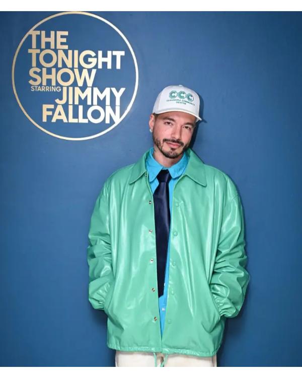 The Tonight Show Starring Jimmy Fallon J Balvin Turquoise Jacket USA Jackets