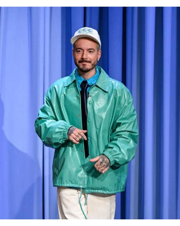 The Tonight Show Starring Jimmy Fallon J Balvin Turquoise Jacket USA Jackets