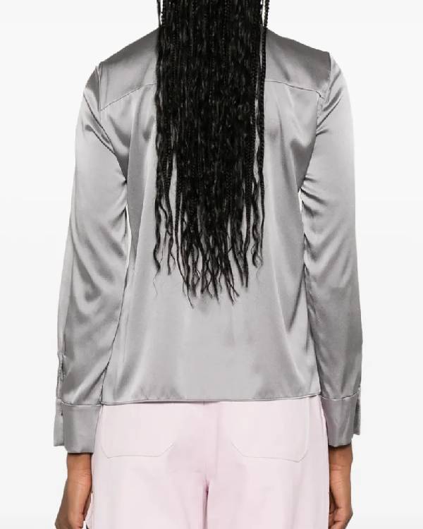 The Young and the Restless Victoria Newman Grey Shirt With Neck Tie USA Jackets