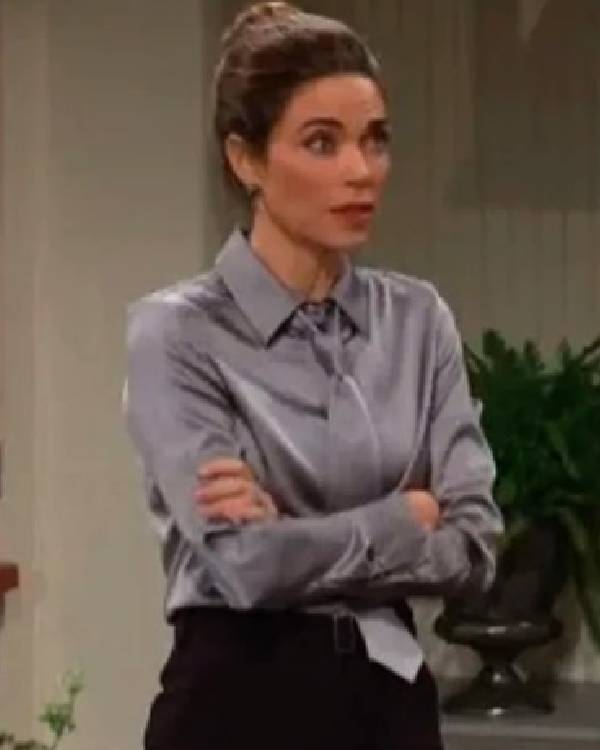 The Young and the Restless Victoria Newman Grey Shirt With Neck Tie USA Jackets