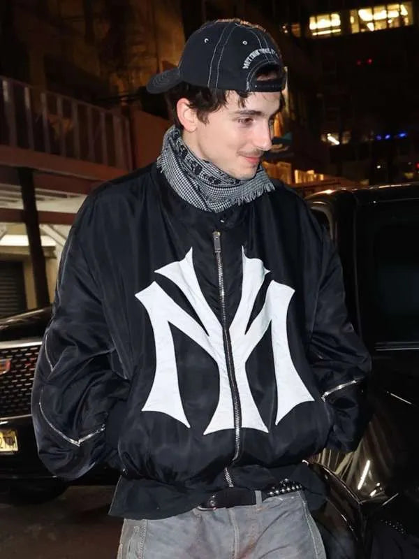 Timothée Chalamet SNL Afterparty New York City Bomber Jacket USA Jackets