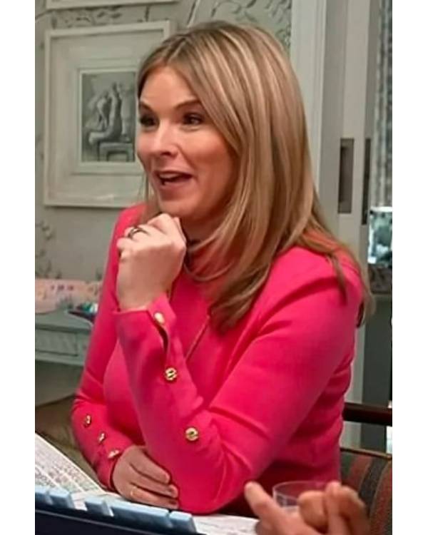 Today Show Jenna Bush Hager Pink Top USA Jackets