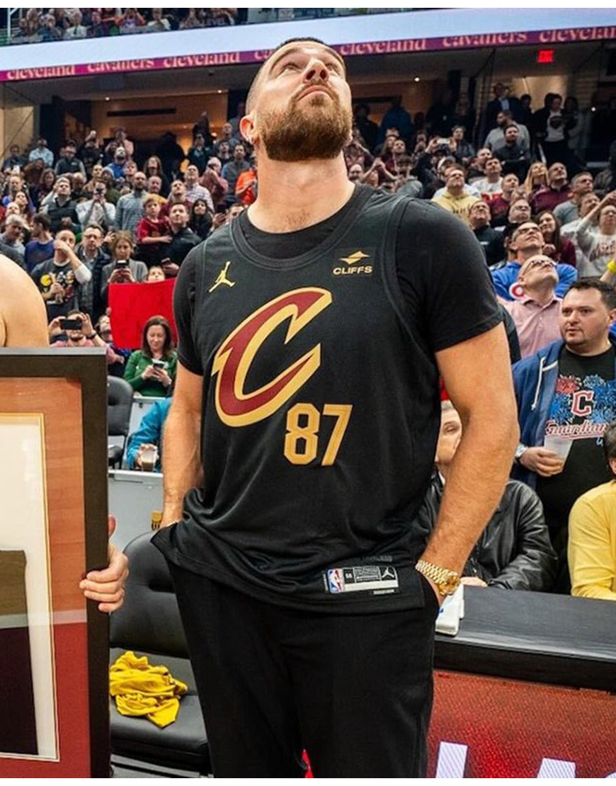 Travis Kelce Cleveland Cavaliers 87 Jersey USA Jackets