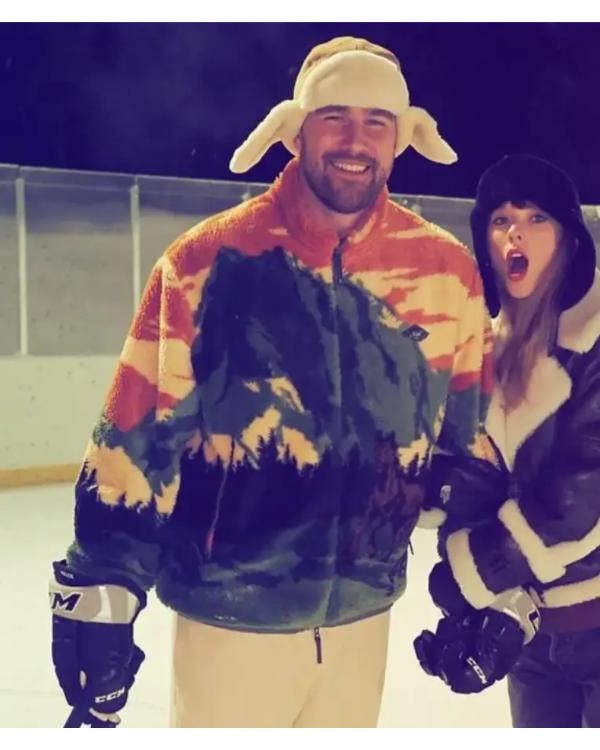 Travis Kelce Pinehurst Sherpa Jacket USA Jackets