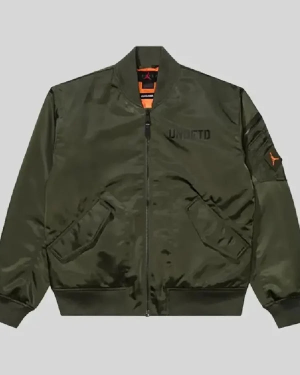 UNDEFEATED X Jordan Khaki Green Bomber Jacket USA Jackets