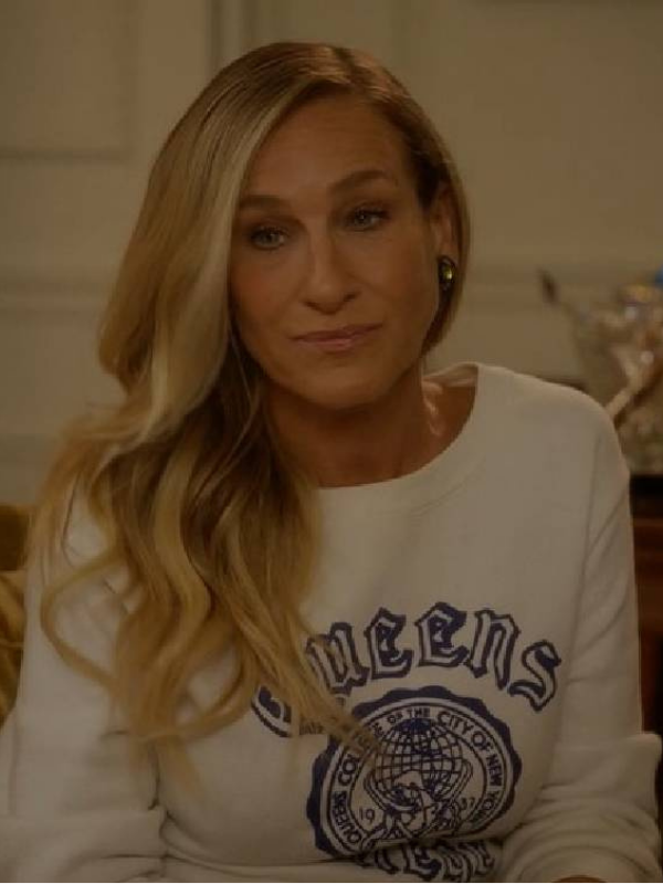 Sarah Jessica Parker Crewneck Queens College Sweatshirt USA Jackets