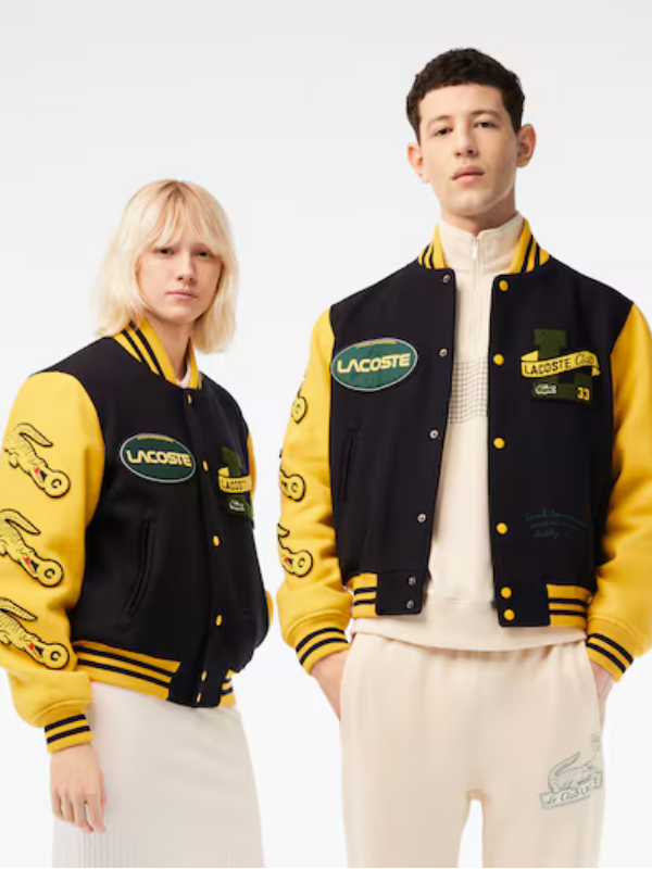 Lacoste Unisex Two-Tone Wool Bomber Jacket USA Jackets