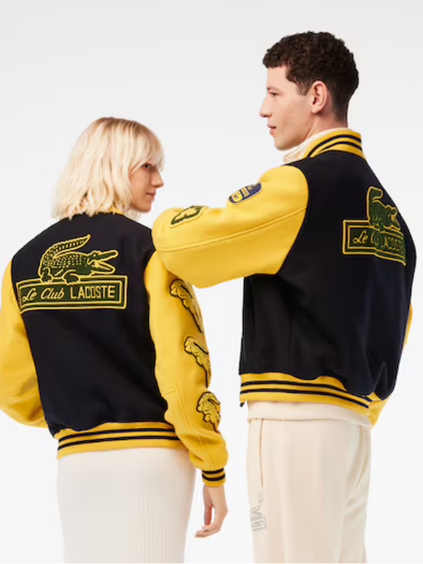 Lacoste Unisex Two-Tone Wool Bomber Jacket USA Jackets