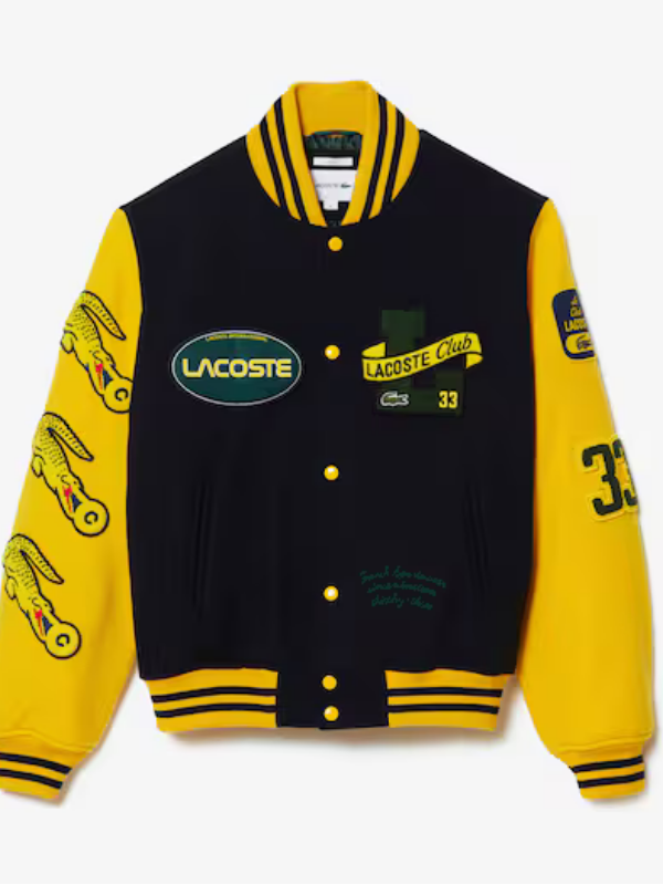Lacoste Unisex Two-Tone Wool Bomber Jacket USA Jackets