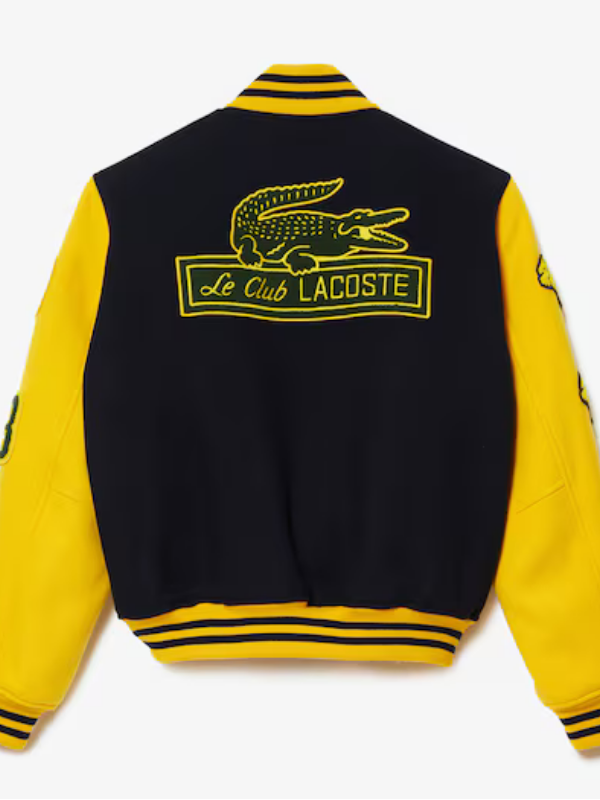 Lacoste Unisex Two-Tone Wool Bomber Jacket USA Jackets