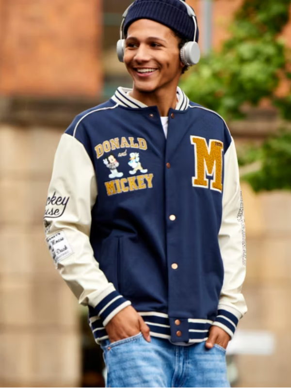 Mickey Mouse and Donald Duck Varsity Jacket For Adults USA Jackets