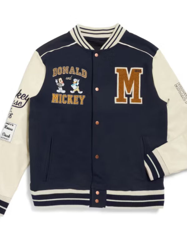 Mickey Mouse and Donald Duck Varsity Jacket For Adults USA Jackets