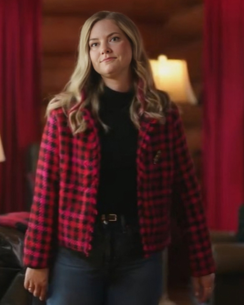 Unwrapping Christmas Olivia’s Reunion 2024 Cindy Busby Plaid Jacket USA Jackets