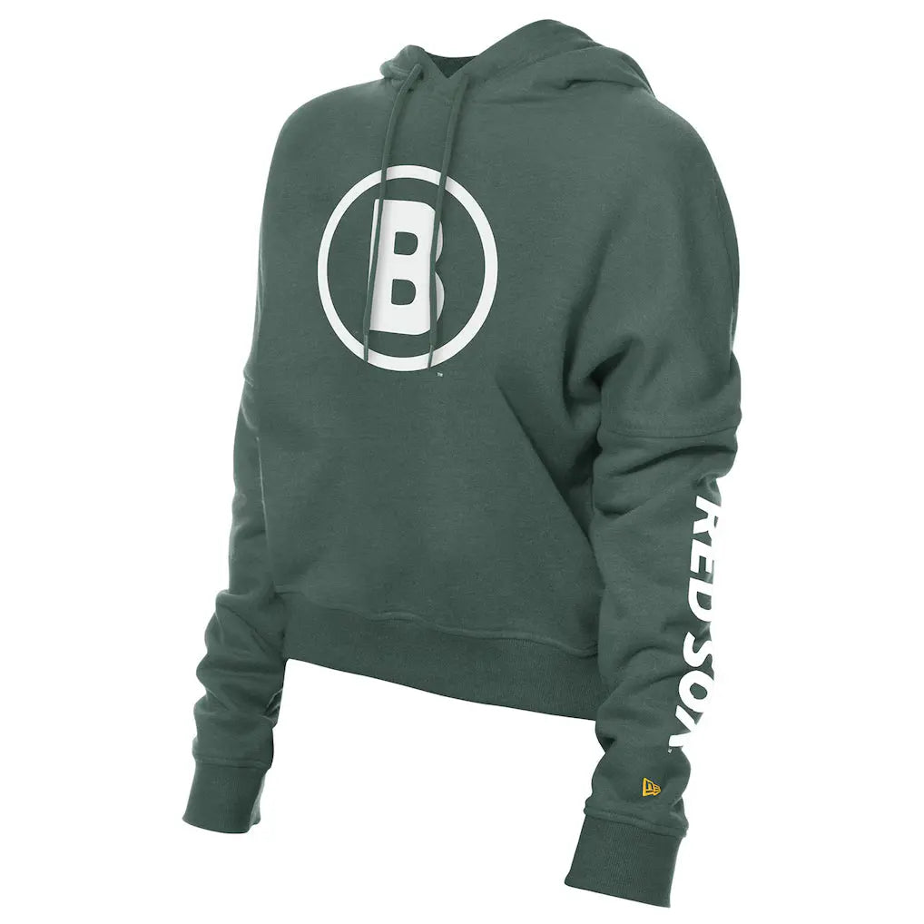Women’s Boston Red Sox New Era Green 2025 Pullover Hoodie USA Jackets
